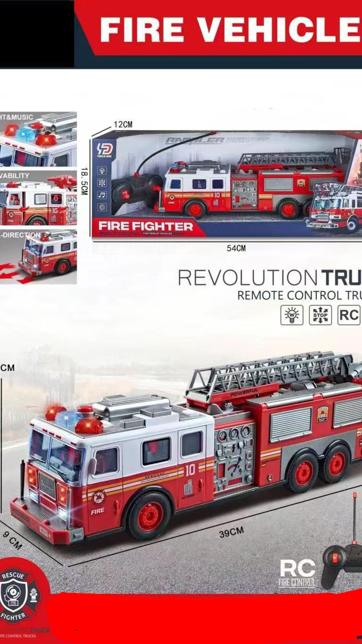 Remote Controlled Fire Vehicle