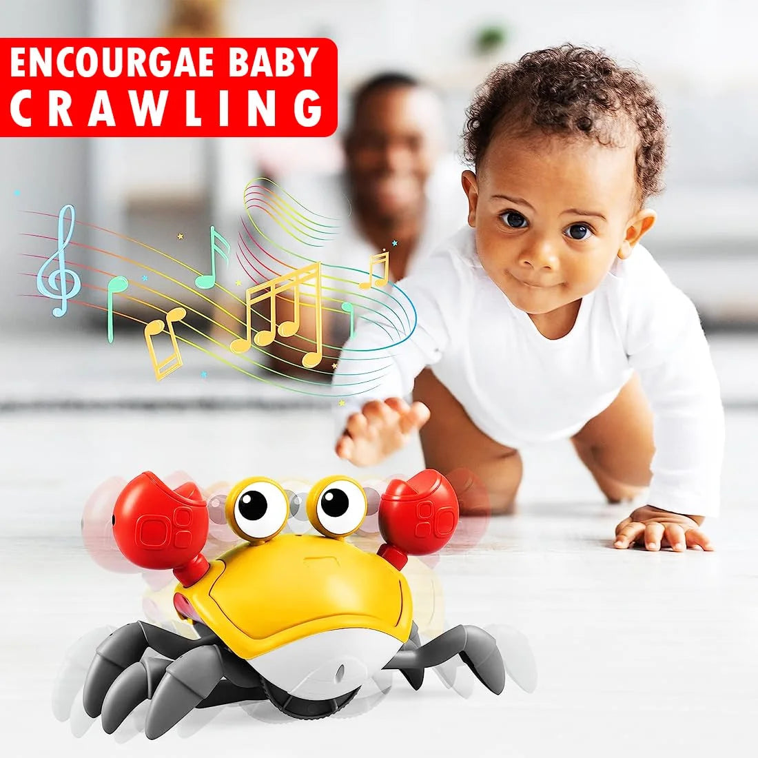 Crawling Crab Toy - Yellow