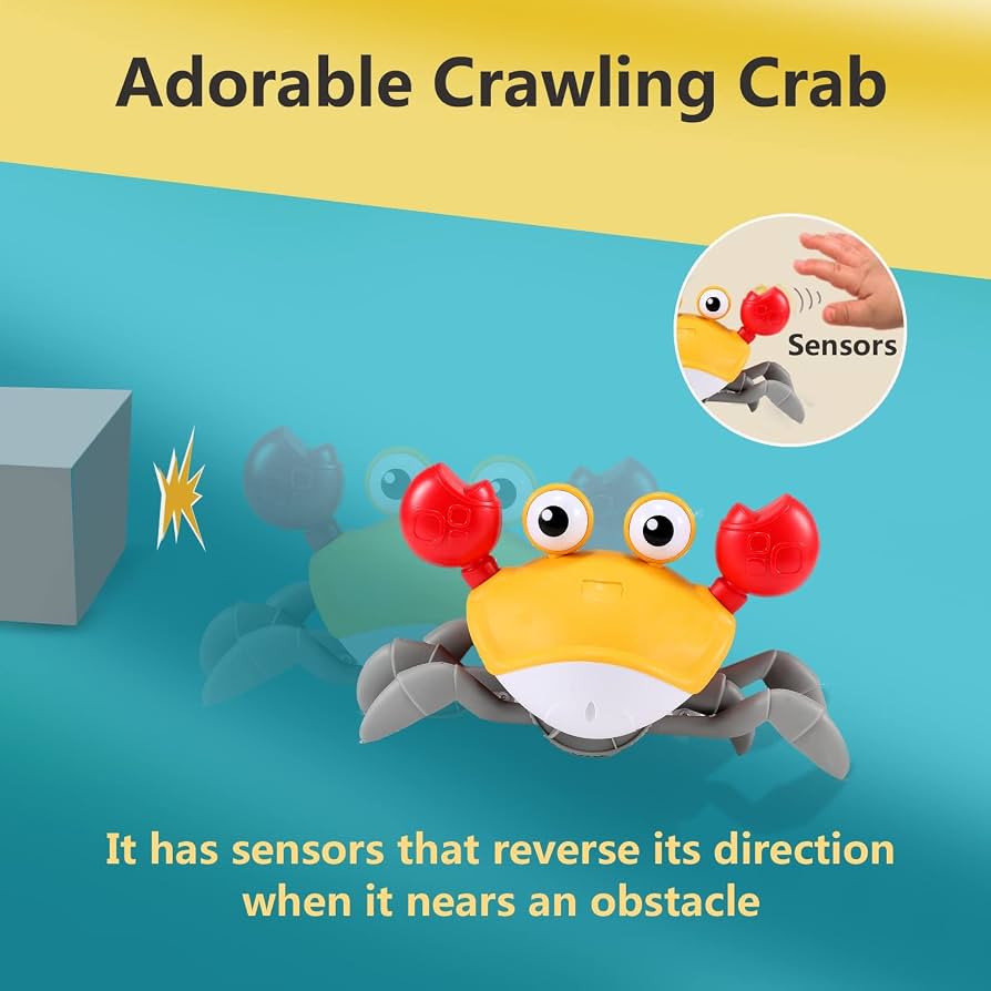 Crawling Crab Toy - Yellow