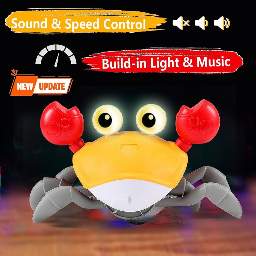Crawling Crab Toy - Yellow