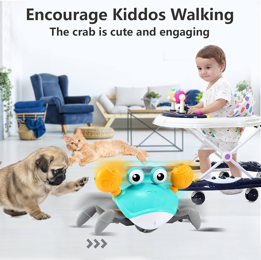 Crawling Crab Toy - Blue